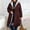Wine, variant on Elvqul Jacket for Women Fleece Outerwear Winter Thick Long Sleeve Sweaters Hooded Womens Coat Lined