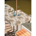 thumbnail image 2 of Outdoor Tablecloth with Umbrella Hole for Patio/Picnic/Party/Camping, Tropical Palm Trees Waterproof Table Cloth Square Cover Washable, Summer Coastal Beige Vintage (54"x 54"), 2 of 9