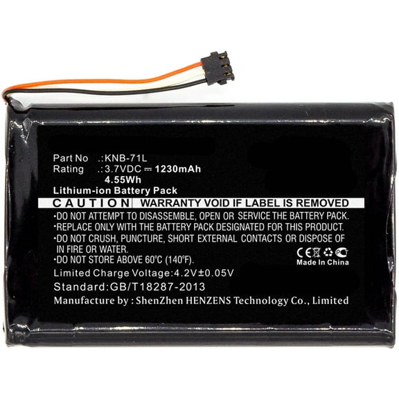 Batteries N Accessories BNA-WB-L8019 2-Way Radio Battery - Li-ion, 3.7V, 1230mAh, Ultra High Capacity Battery - Replacement for Kenwood KNB-71L Battery