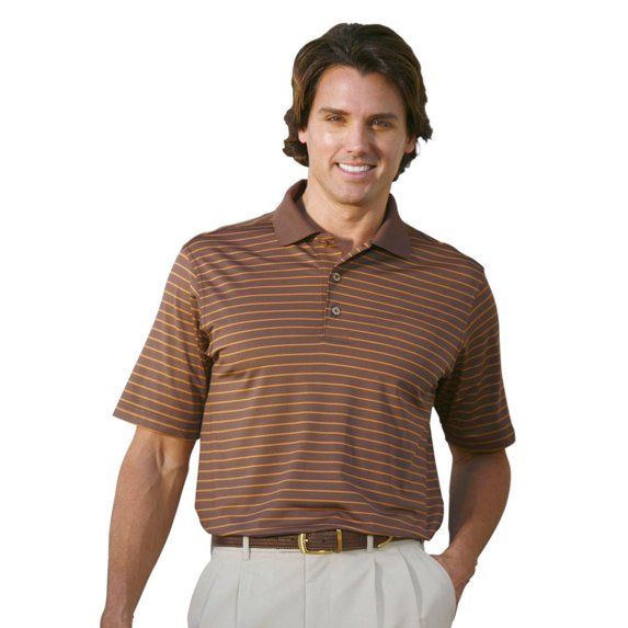 Monterey Club Men's Divot Stripe Texture Golf Polo Shirt #1625
