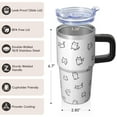 thumbnail image 3 of Cat 20oz Stainless Steel Tumbler with Handle and Straw – Insulated Travel Cup with Sliding Lid, 360° Full Wrap Printed Mug for Home, Outdoor & Sports Use, Kitty, 3 of 6