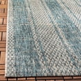 thumbnail image 5 of SAFAVIEH Courtyard Robert Striped Indoor/Outdoor Area Rug, 2' x 3'7", Light Grey/Teal, 5 of 10