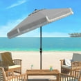thumbnail image 3 of Safavieh Milan 98.82" Solid Print Round Market Patio Umbrella, UV Resistant, 3 of 7