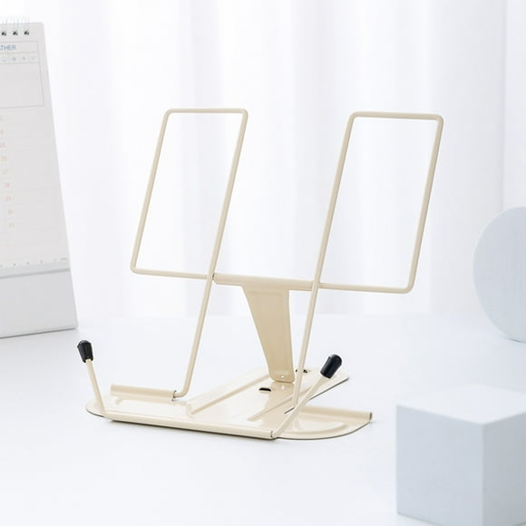 UsTZtai under $5 Foldable Metal Reading Stand, Portable Book Holder with Adjustable Angle, Music Score Stand for Home Office Study