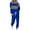 J01#Blue, variant on 2 Piece Sweatsuit Women Leopard Print/Solid Colour Long Sleeve Crewneck Tops & High Waist Joggings Pants with Pockets Matching Sets Loungewear Sets for Women Casual Sports Streetwear