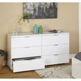thumbnail image 3 of TMS Modern Zuri Six Drawer Dresser - White, 3 of 4