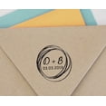 thumbnail image 4 of Printtoo Self Inking Custom Rubber Stamp Round Scribble Save The Date Personalized Stamper Gift Idea-Blue, 4 of 4