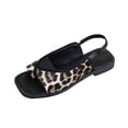thumbnail image 1 of IUJSOY Women's Clip Toe Sandals Slingback Square Open Toe Splicing Flip Flops Fashion Summer Flats, 1 of 6