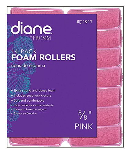 Diane Foam Rollers, Pink, 5/8', 14/bag