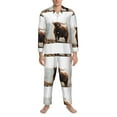 thumbnail image 3 of Sikiie Yak Mens Pajama Set, Soft Warm Long Sleeve Sleepwear, Cozy Button-Down Pjs for Men-XX-Large, 3 of 7