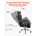 thumbnail image 3 of VEVOR Executive Office Chair High Back Chair Footrest & Removable Armrests Black, 3 of 9