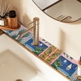 thumbnail image 2 of Yayeee Faucet Mat for Kitchen Sink 14.7" Diatomite Long Splash Guard Pad, Colorful Seaside, 2 of 7