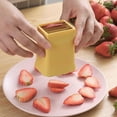 thumbnail image 3 of 3pcs Strawberry Cutters Plastic Stainless Steel Fruit Slicer Kitchen Fruits Vegetable Slicer Egg Slicer, 3 of 6