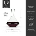 thumbnail image 4 of Viski Angled Wine Decanter for Red or White Wines Birthday Party Gifts 60oz, 4 of 6