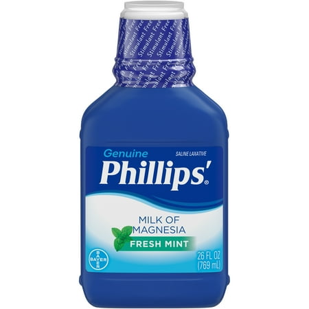 Phillips Milk - Phillips' Milk Of Magnesia Liquid Laxative, Fresh Mint, 26 Fl Oz