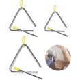 thumbnail image 1 of 3-piece Triangle Musical Instrument Set Triangle Percussion Instrument With Beater And Rubber Handle Musical Enlightening Instruments For Children Ear, 1 of 5