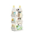 thumbnail image 7 of GLAF 4 Tier Rotating Bookshelf Tower for Kids & Adults, Christmas Tree Design Spinning Bookshelf Tower, 360°Revolving Bookcase Floor Standing for Library, Bedroom, Living Room, Office, 7 of 7