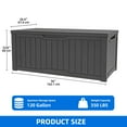 thumbnail image 2 of Dextrus 120 Gallon Outdoor Resin Deck Box,Waterproof&Lockable Storage Box for Garden Patio,Dark Gray, 2 of 9