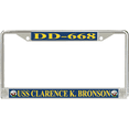 thumbnail image 1 of USS Clarence K. Bronson DD-668 License Plate Frame, 1 of 1