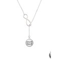 thumbnail image 2 of Delight Jewelry Silvertone Domed Follow Your Arrow Silver tone Elegant Infinity Lariat Necklace, 2 of 4
