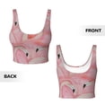 thumbnail image 3 of Sikiie Flamingos Print Strappy Sports Bra for Women Padded Push Up Sports Bra Athletic Running Sports Bra Workout Bra Yoga Bra, 3 of 5