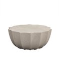 thumbnail image 5 of 35.43" Modern Outdoor and Indoor Waterproof Coffee Table, Durable MgO Cement Design, Suitable for Terraces, Gardens, Backyards and Living Rooms ( White), 5 of 9