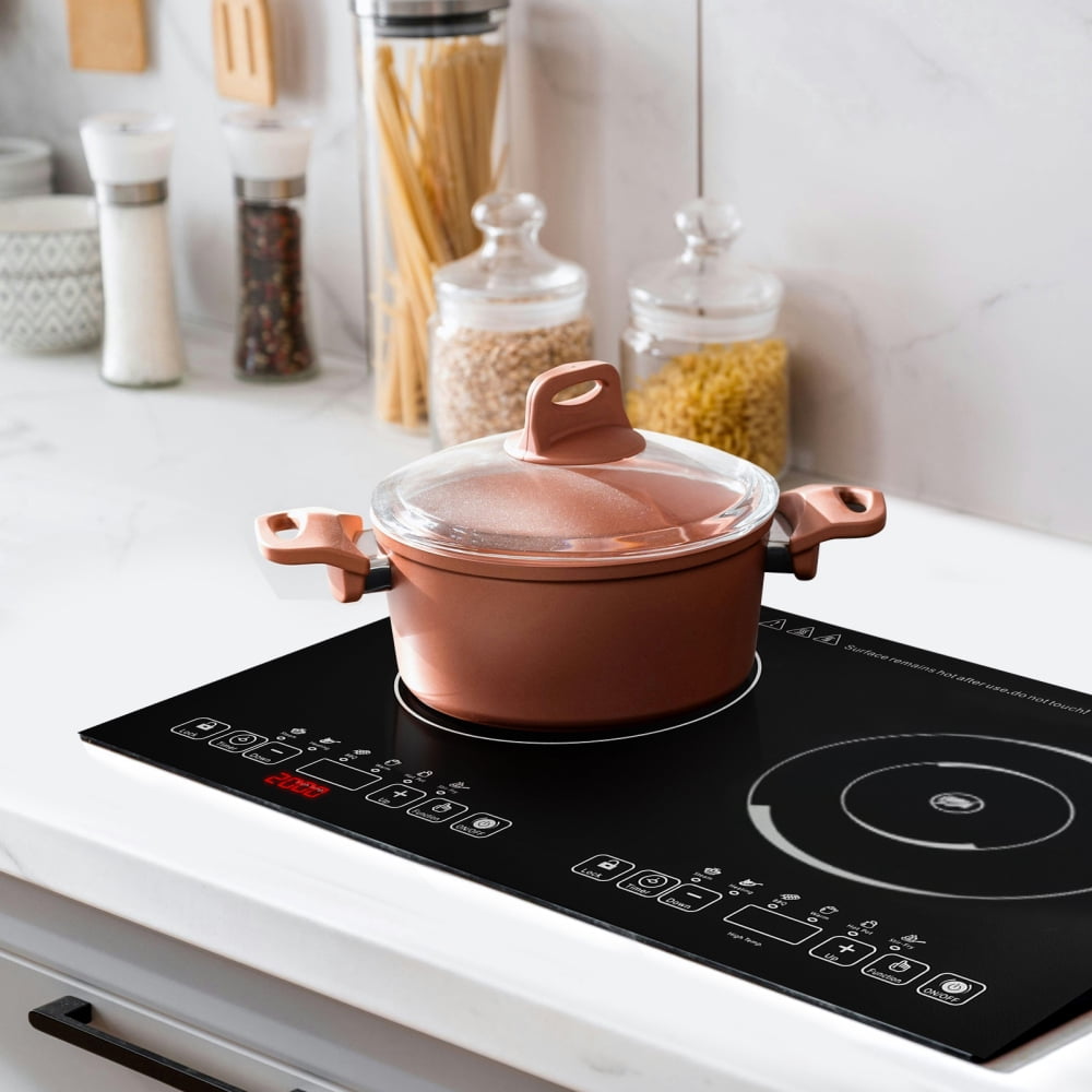 WZTO Electric Double Burner Touch Control 2000W2000W Kitchen Stove Portable Electric Hob 110V Electric Cooking Stove for Fry Simmer Steam sincere