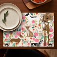thumbnail image 5 of Chihuahua Dog and Flower Summer Placemats Table Placemats Set Of 4-Linen Kitchen Washable Placemats Table Mats 11.8"x17.7"Non-Slip Heat Resistant, 5 of 6