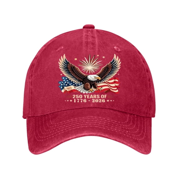 250 Anniversary USA Hat USA 250th Anniversary Commemorative Hat Men Women Patriotic Adjustable 250 Anniversary Cap Bald Eagle Printed Baseball Cap