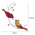 thumbnail image 2 of Manualidades para colgar en la ventana del pájaro cardenal, vidrieras para el hogar, cuadro colgante, 2 pájaros cardenales, 2 of 10