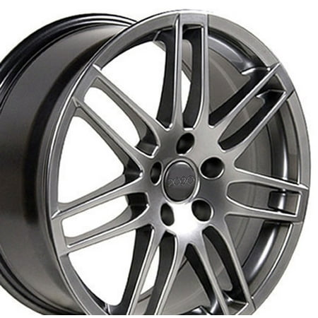 OE Wheels 18 Inch - Fits Volkswagen CC, Beetle, Audi A3, A8, A4, A5, A6, TT, RS4, Style - AU05 18x8 Rims 66.6 Hyper Silver