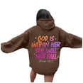 thumbnail image 4 of Hoodies Sweatshirt for Women Long Sleeve Hoodie Women Pullover Oversized Hoodie for Women Brown Hoodies Fall Outfits for Women 2025 Trendy Young Women, 4 of 6