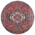 thumbnail image 3 of Sarouk Farahan Arak West Persian Rug Print Round Carpet Circle Rug Outdoor Patio Area Rug Washable Large Area Rugs Hallway Room Decor Fitness Mats, 3 of 8