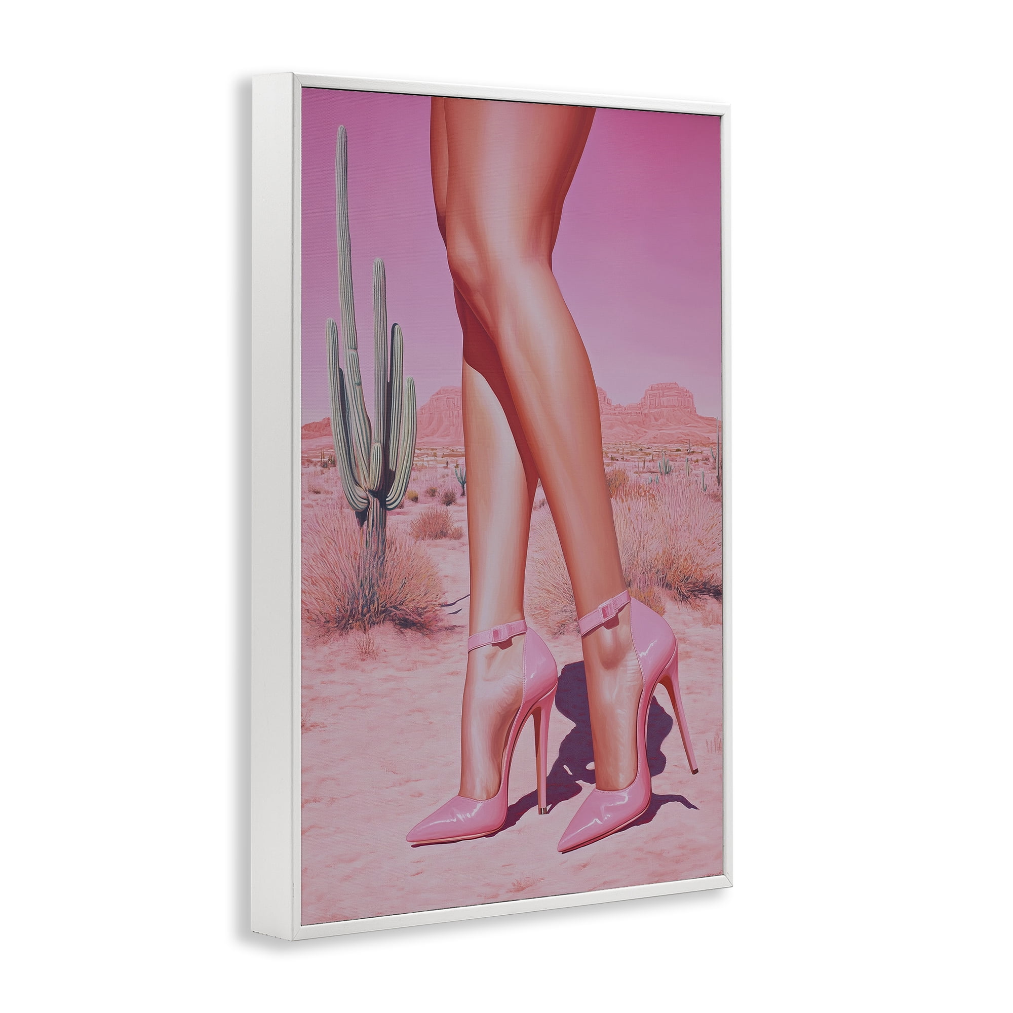 Stupell Industries Desert Heels Cowgirl White Framed Giclee Art, design by Heidi Kuntz