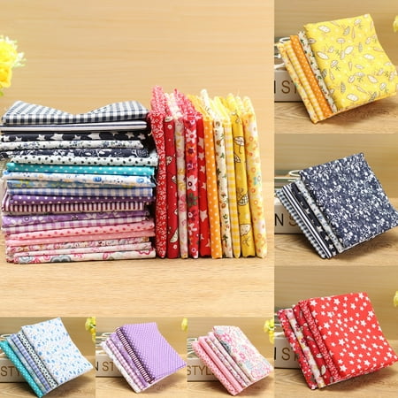 Dense Floral Pattern - 5pcs 50cm*50cm Assorted Pattern Floral Cotton Fabric Cloth For DIY Crafts Sewing