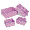 Whitmor Woven Pink and Purple Strap Baskets, Set of 4