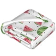 thumbnail image 2 of Cauagu Hand Drawn Watermelon Pattern Flannel Bed Blankets,Fleece Blanket Comfortable Air Conditioning Blanket for Sofa Bed Travel Couch & Living Room -50"x40", 2 of 8