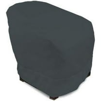 Eevelle Meridian Patio Arm Chair Cover  Marinex Marine Grade Fabric Durable 600D Polyester - Outdoor Lawn Furniture Chair Covers - Weather Protection - 35"H x 26"W x 34"D - Charcoal Gray