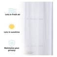 thumbnail image 4 of YOSITiuu Penelope Faux Linen Textured Semi Sheer Privacy Sun Light Filtering Transparent Window Pocket Hole Thick Curtains Drapery Panels for Bedroom & Living Room, 2 Panels (54 W x 63 L, White), 4 of 9