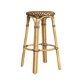 thumbnail image 5 of Home Square Modern Rattan Backless Bar Stool in Brown - Set of 2, 5 of 9