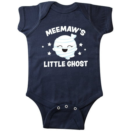 

Inktastic Cute Meemaw s Little Ghost with Stars Gift Baby Girl Bodysuit