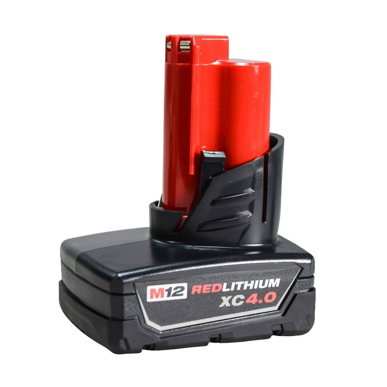 Milwaukee M12 12V Lithium Ion 4.0 Ah and 2.0 Ah Battery Packs and