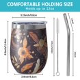 thumbnail image 5 of 12oz Stainless Steel Insulated Wine Tumbler with Lid and Straw – Double Wall Vacuum Mug for Hot & Cold Drinks, 304 Steel Interior, Sweat-Free Design, 5 of 5