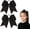black, variant on 2 Pack Bows Hair Ties - Hot & Neon Green, 80s 90s Glow Party & Cheerleading Bows for Girls, Retro Hair Accessories
