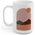 thumbnail image 2 of Aesthetic Abstract Earth Tone Landscape Ceramic Coffee Mug 15oz, 2 of 4