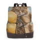 thumbnail image 1 of Fotbe Relaxing Cat With Orange Juice Mochila Bolso con Estampado para Mujer, Mochila Antirrobo de Nylon Impermeable, Bolsa Ligera de Hombro, 1 of 4