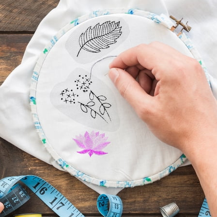 Clispeed White Water Soluble Embroidery Stabilizer with Strong Adhesive for Machine Embroidery Projects