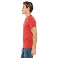 thumbnail image 3 of The Bella + Canvas Unisex Triblend Short Sleeve V-Neck T-Shirt - RED TRIBLEND - L, 3 of 4