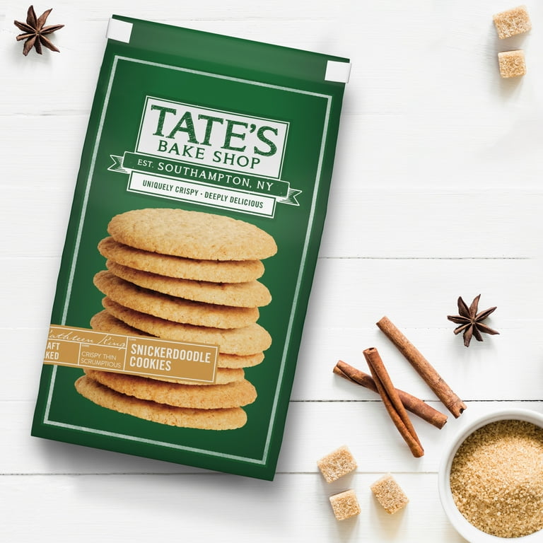 Tate's Snickerdoodle Cookies 7 oz Crispy Cinnamon Sugar Cookie