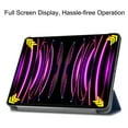 thumbnail image 5 of Dteck iPad Pro 12.9 inch 2022/2021/2020/2018 Case, Slim Tri Fold Stand Protective Hard PC Back Cover Shell for iPad Pro 12.9 inch 6th/5th/4th/3rd Gen, Blue, 5 of 7